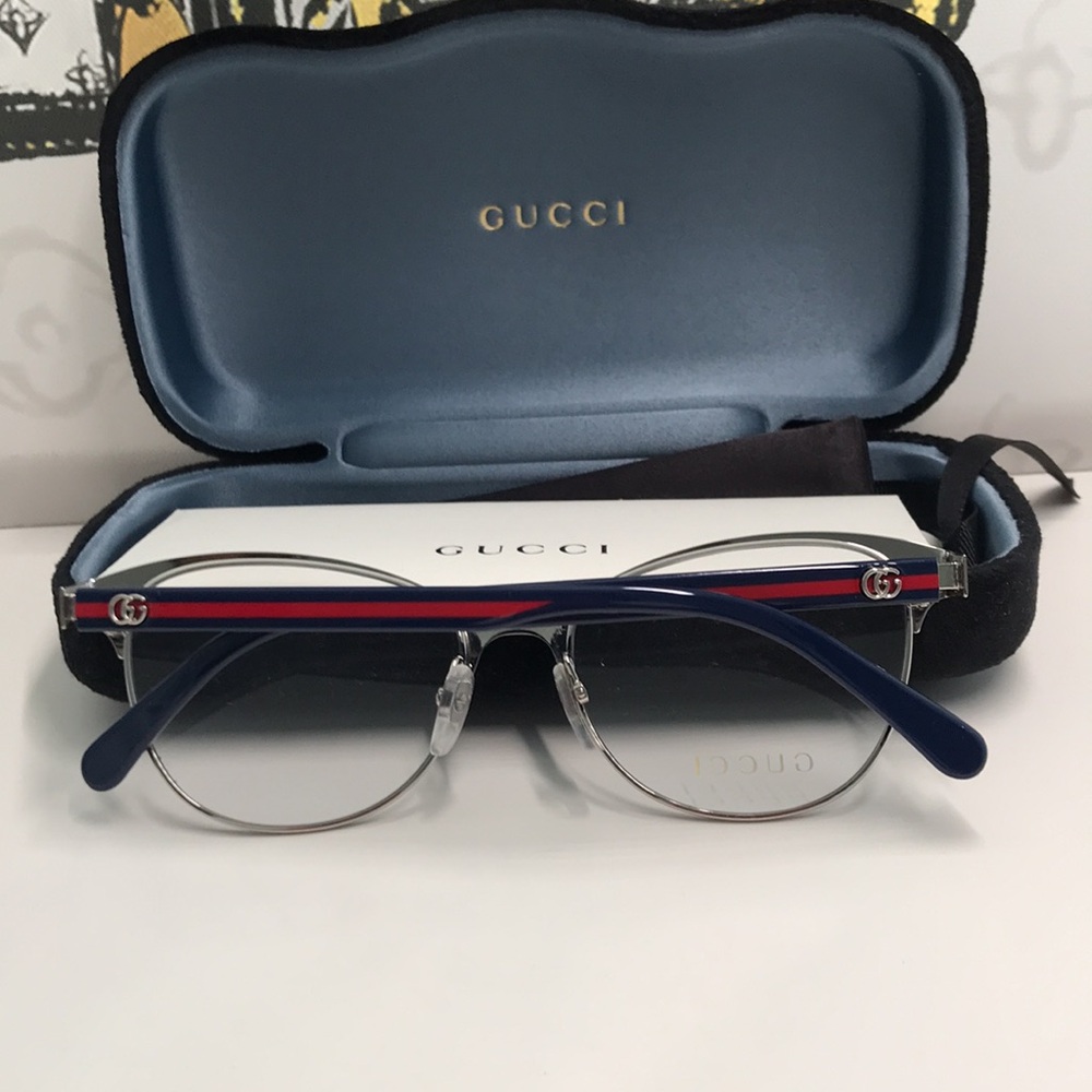 New Authentic Gucci Black Eyeglasses for Men GG0718o 006 - Picture 11 of 13